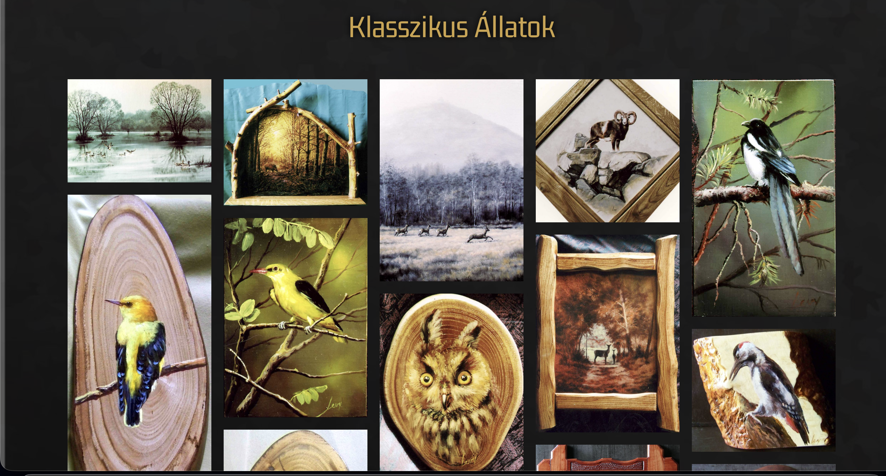 Levyndadesign teljes kezdőoldal